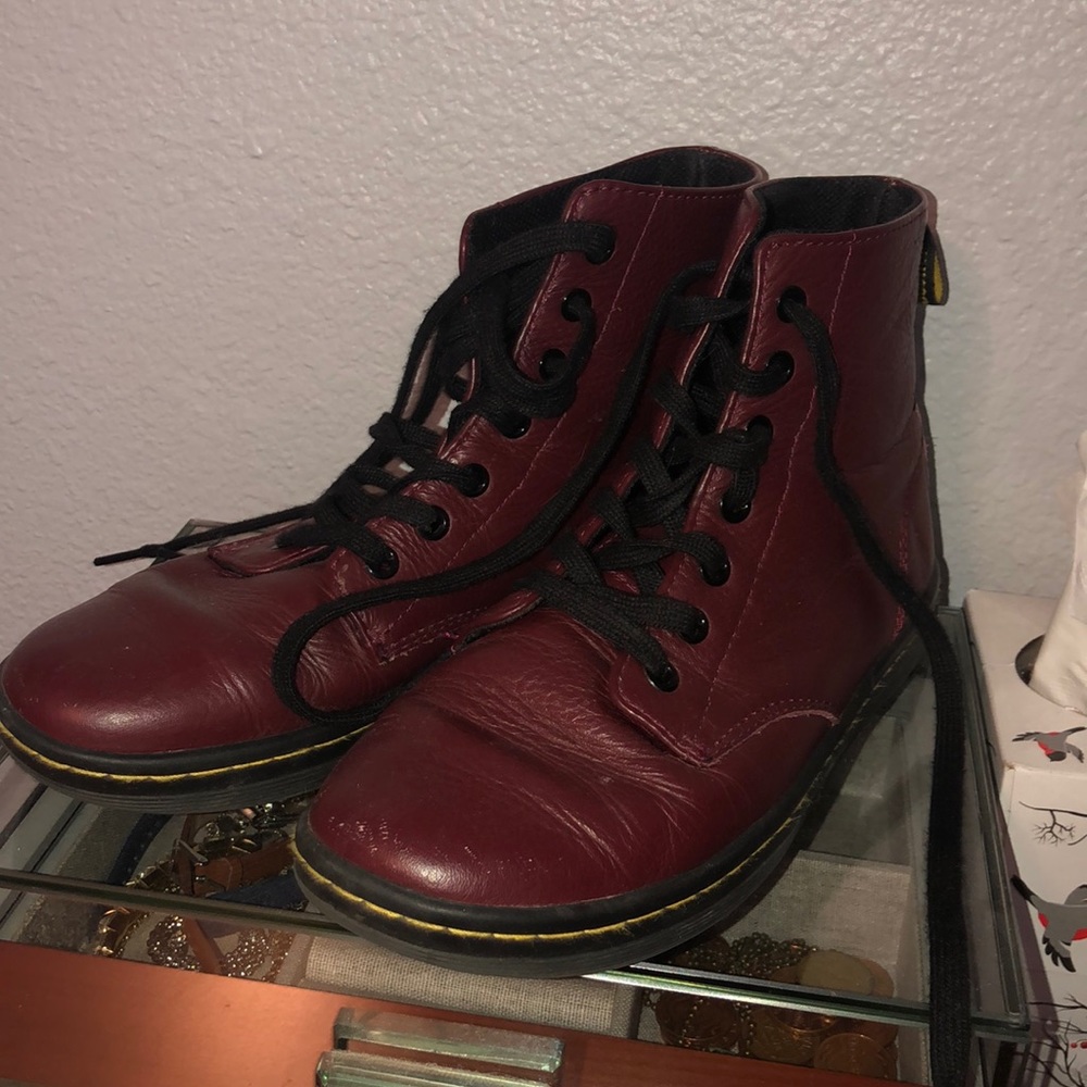 Maroon Doc Martens